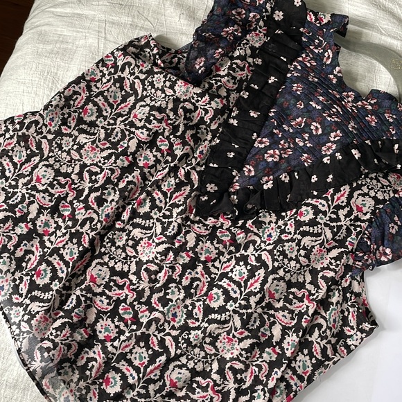 Joie Floral Lace Trim Top (XL) - Picture 4 of 9